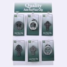 Assorted Celtic Visor Clip & Keychain - Pack of 24