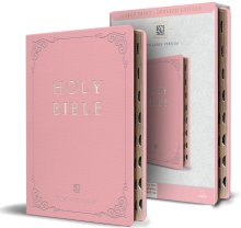 KJV Holy Bible, Large Print Handy, Pink Premium IL, Indexed