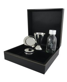 Old English 4 Piece Pewter Communion Set
