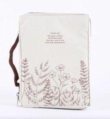 Isaiah 40:8 Wildflower Canvas Bible Cover - Medium
