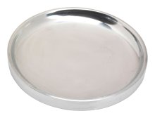 Polished Aluminium Candlestick Plate D 10 cm