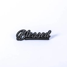 Silver Blessed Car Emblem - Pack of 6