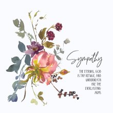 Blackberry Rose Sympathy Card