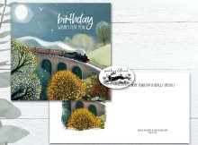 Train and Viaduct Birthday Card