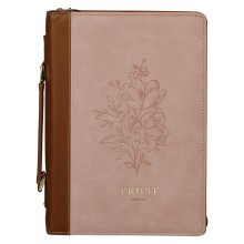 Bible Cover Fashion Pink/Brown Trust Prov. 3:5