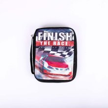 Finish The Race Black Microfibre Bible Cover - Large