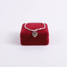 7 1/2" Holy Spirit Rhodium Rope Bracelet