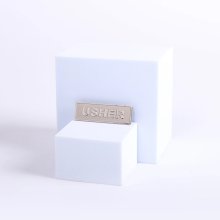 Badge Metal Usher Silvertone Pin