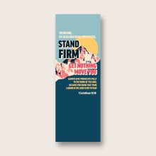 Pack of 30 Christian bookmarks. All same design. Stand firm