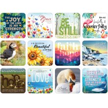 Pack of 12 Christian coasters (C498)