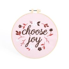 Choose Joy Embroidery Kit - 20.5cm