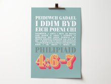 Welsh - Do Not Be Anxious About Anything - A4 Poster