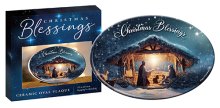 Christmas Blessings Ceramic Oval Plaque
