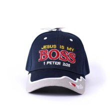 Jesus Is My Boss Navy Cap