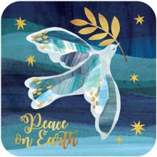 Dove Of Peace Christmas Coaster