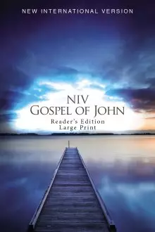 NIV Gospel of John, Blue, Paperback, Reader's Edition, Large Print, Outreach, Evangelism, Mission, Book Introduction, Bible Overview