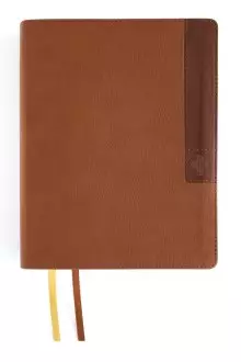 NIV, Journal the Word Bible (Perfect for Note-Taking), Large Print, Leathersoft, Brown, Red Letter, Comfort Print