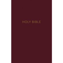 NKJV Pew Bible, Burgundy, Hardcover, Red Letter, Comfort Print, Charts, Maps