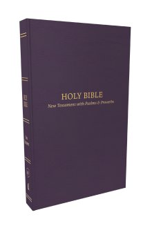 KJV, Pocket New Testament with Psalms and   Proverbs, Purple Softcover, Red Letter, Comfort Print