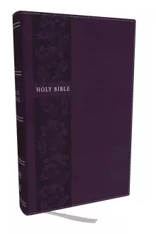 NKJV Personal Size Large Print Bible with 43,000 Cross References, Purple Leathersoft, Red Letter, Comfort Print (Thumb Indexed)