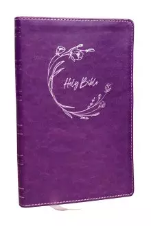 NKJV Holy Bible, Ultra Thinline, Purple Leathersoft, Red Letter, Comfort Print