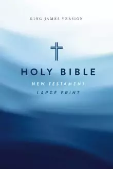 KJV Large Print Outreach New Testament Bible, Cross Softcover, Comfort Print