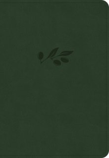 KJV Large Print Compact Reference Bible, Olive LeatherTouch