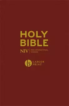 NIV Pew Bible, Burgundy, Hardback, Larger Print, Anglicised, Maps, Reading Plan, Helpful Bible Passages