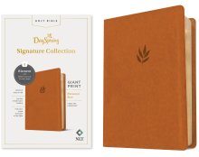 NLT Personal Size Giant Print Bible, DaySpring Signature Collection, Filament Enabled (LeatherLike, Classic Tan, Red Letter)