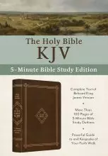 Holy Bible KJV: 5-Minute Bible Study Edition [Classic Hickory]