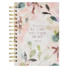 Journal Spiral-bound Purple Floral Trust in the Lord Prov. 3:5