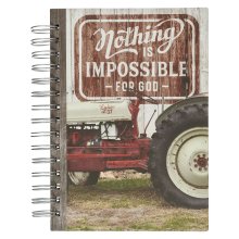 Journal Spiral-bound Red Nothing is Impossible Lk. 1:37