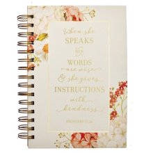 When She Speaks Scripture Floral Journal