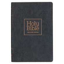 KJV Bible Thinline Large Print Faux Leather, Black