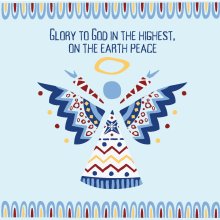 Glory to God Angel Christmas Cards (pack of 10)