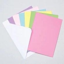 Coloured Blank Greeting Cards (Pack of 12)
