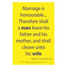Waterproof Scripture Poster: He. 13.4 & Ge. 2.24