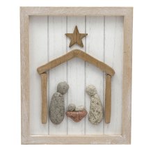 Pebble Nativity Plaque