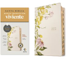 Biblia ultrafina NTV, con Filament (SentiPiel, Jardín floral, Índice, Letra Roja)