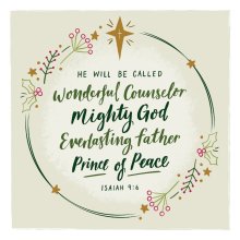 Wreath - Christmas Card (Pack of 10)