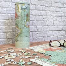 1000 Pc Jigsaw In A Tin - Vintage Map
