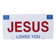 Jesus Loves You Number Plate Tag