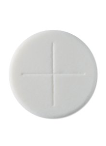 Pack of 250 - 1 1/8" White Single Cross Peoples Altar Bread