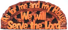 Plaque - Wood - As For Me And My House 5.5in x 12in