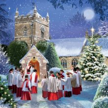 Church & Choir (Pack of 10) Charity Christian Christmas Cards