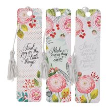 Bookmark Set-A Grateful Heart W/ Tassel (Pack Of 3)