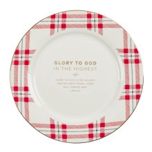 Plate Set-Christmas Plaid (Set Of 4) (9" Dia)