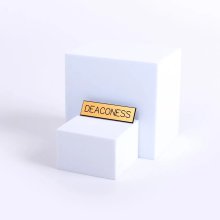 Badge Engraved Deaconess Gold Pin