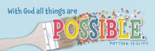 All Things Possible Kids Bookmark (pack of 25)