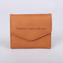 Women's Wallet Thankful Brown Leather-Look